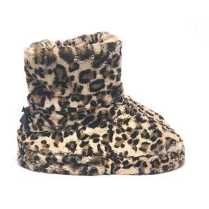 Cheetah Print New Battery Operated Vibrating Slippers Size Large Women’s 11/12